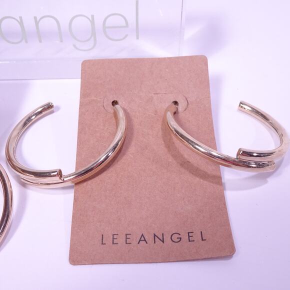 Lee Angel Women's Mixed Hoop Chunky Earrings Set of 2 Pair NWT 98 Ea - Picture 2 of 4
